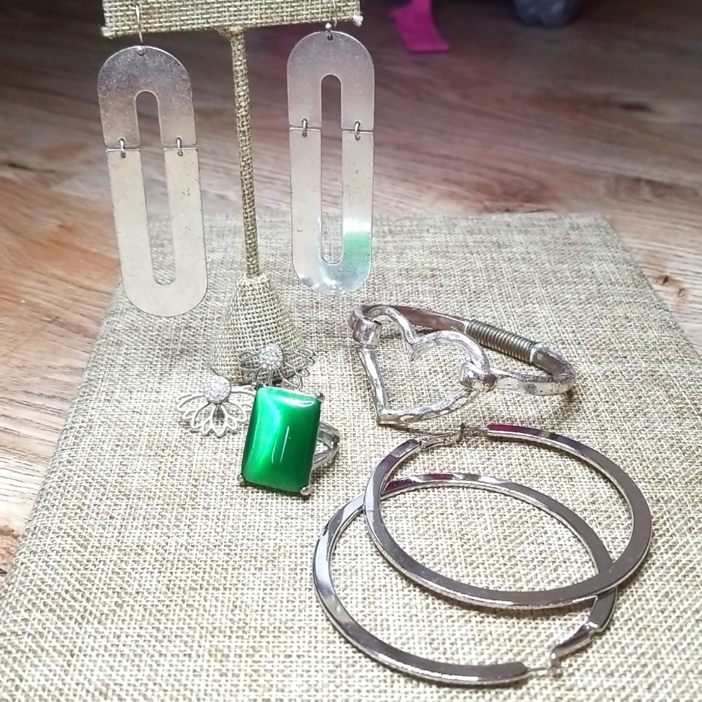 Womens Silver Jewelry Bundle